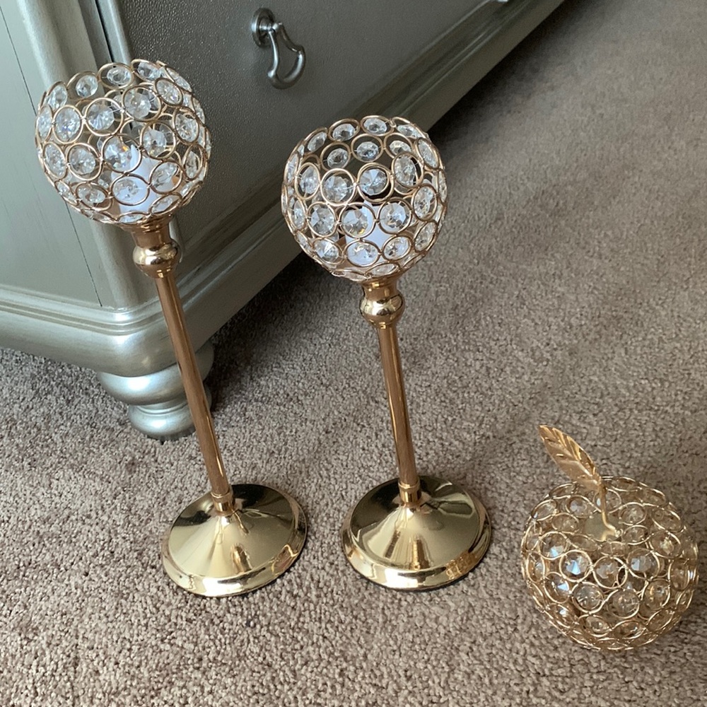 Gold house decor. Tea light holder.